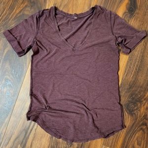 Maroon Lululemon T-shirt